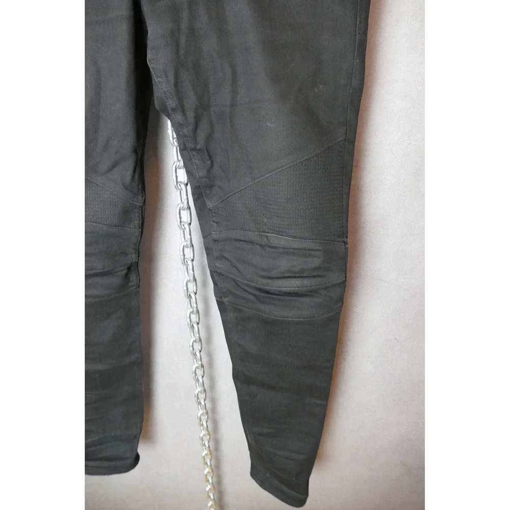 Hudson Blinder Biker Moto Jean Black Slim Fit Jeans 36x34 Moto Style Denim Pants